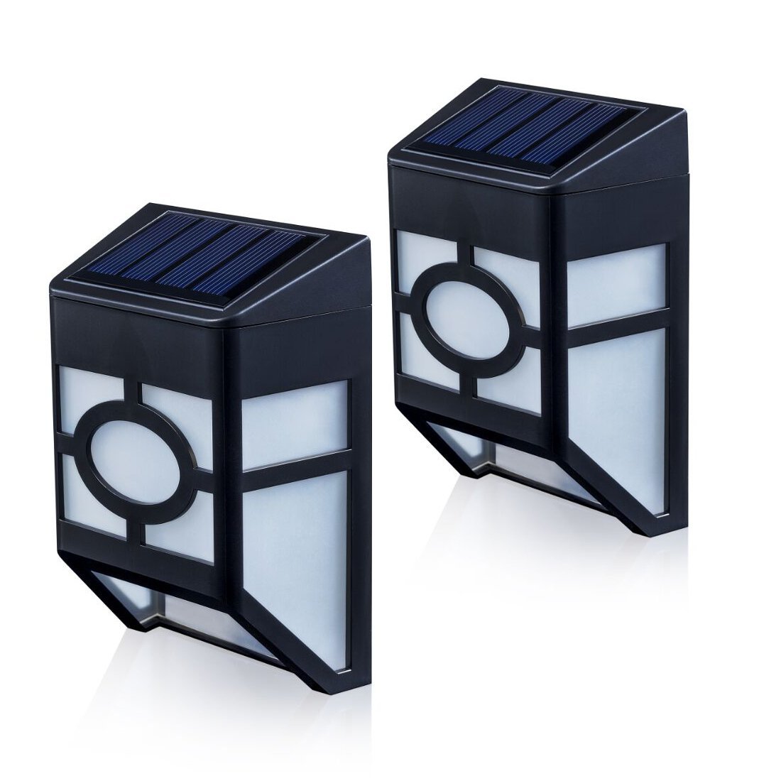 Solar Powered Led Fence Lights For Outdoor Garden And Pathway Lighting