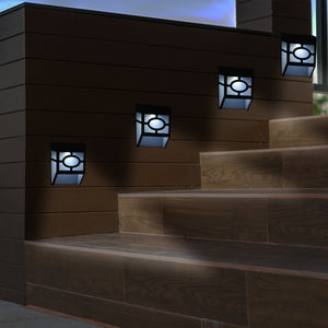 Solar Powered Led Fence Lights For Outdoor Garden And Pathway Lighting