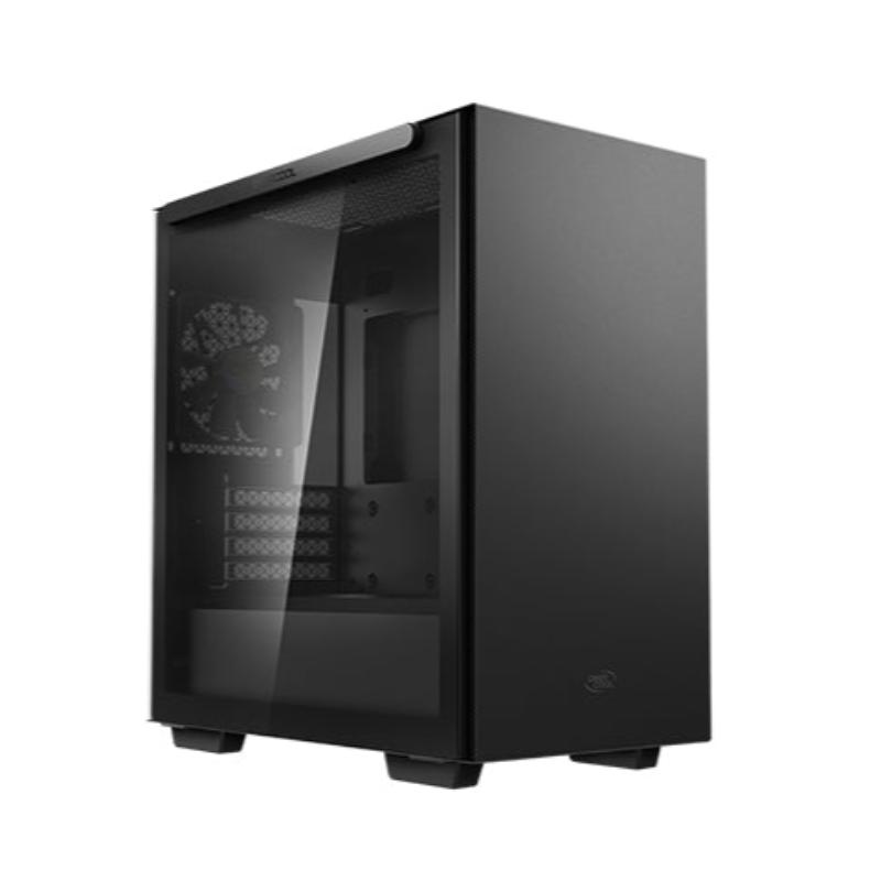 Deepcool Macube 110 Black Minimalistic Micro- Case Magnetic Tempered Glass Panel Removable Drive Cage Adjustable Gpu Hol