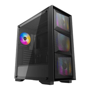 Deepcool Matrexx 50 Mesh 4Fs E- Case Tempered Glass Panel High Airflow 4X Pre-Installed Fans (Led Tri-Colour)