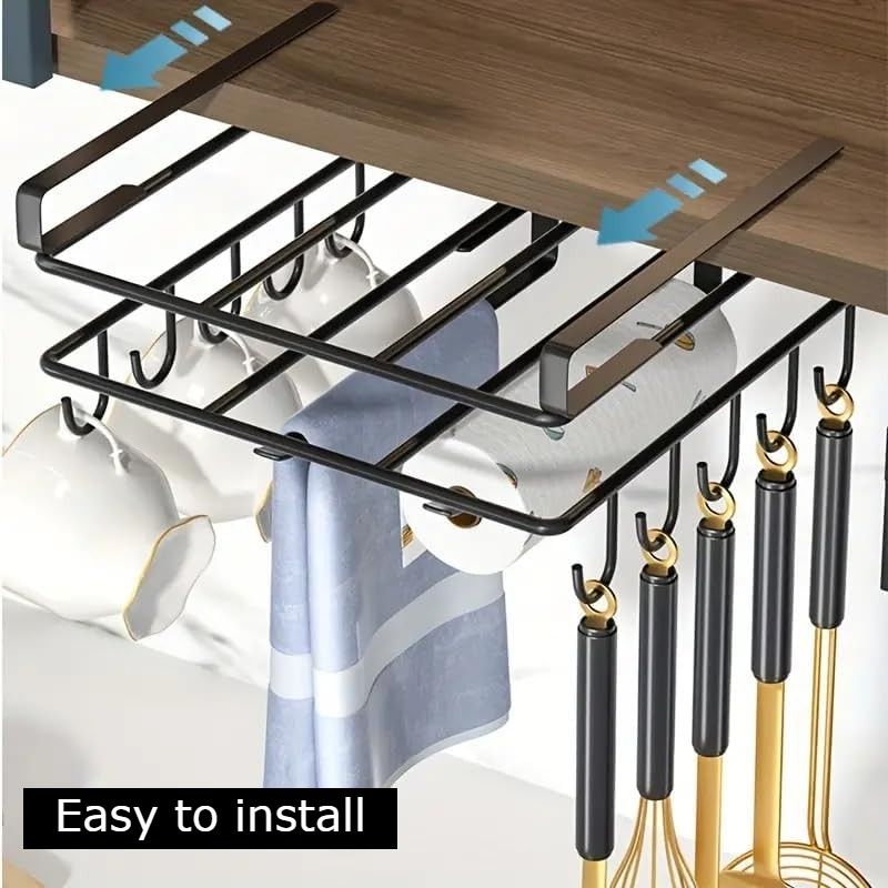 Multifunctional Under Cabinet Cutting Board Metal Holder Organiser