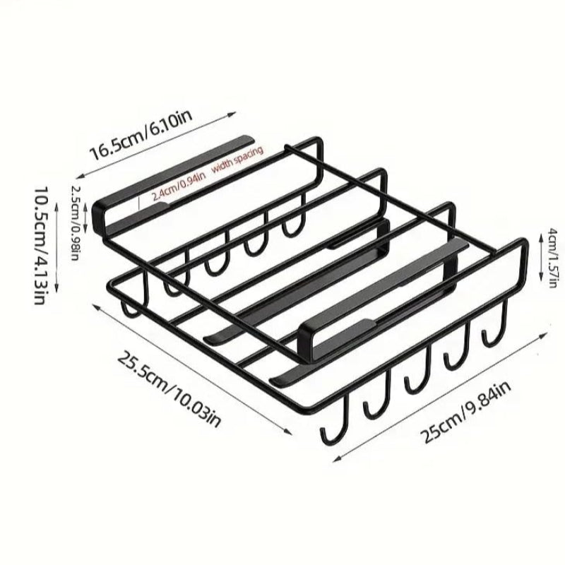 Multifunctional Under Cabinet Cutting Board Metal Holder Organiser