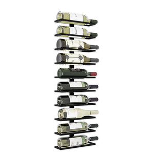 Metal Wall Mount Wine Rack For Bottles Liquor Champagne (Holds 10 Bottles)