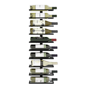 Metal Wall Mount Wine Rack For Bottles Liquor Champagne (Holds 10 Bottles)