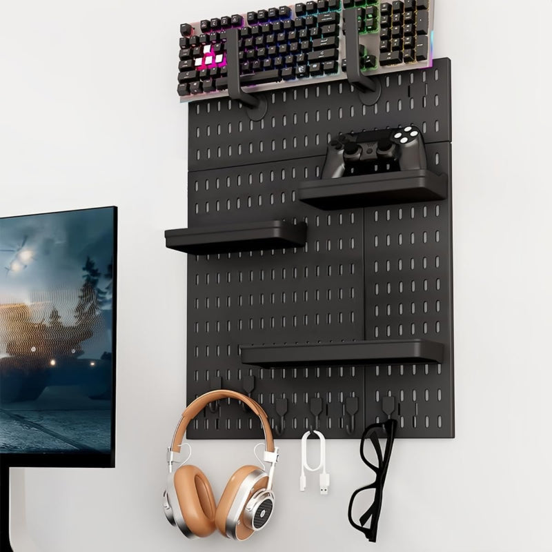 Pegboard Combination Kit With 4 Pegboards And 18 Accessories Modular Hanging For Wall Organiser