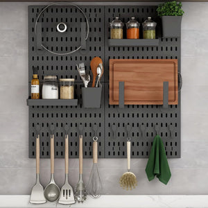 Pegboard Combination Kit With 4 Pegboards And 18 Accessories Modular Hanging For Wall Organiser