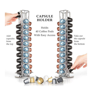 Coffee Pods Holder Storage Compatible With 40 Nespresso