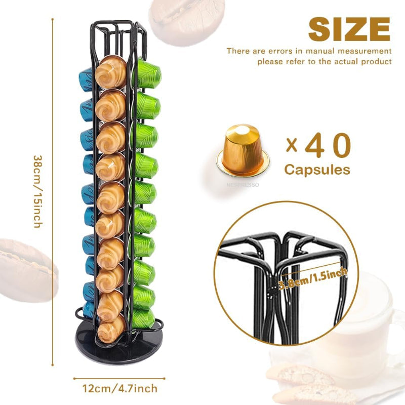 Coffee Pods Holder Storage Compatible With 40 Nespresso