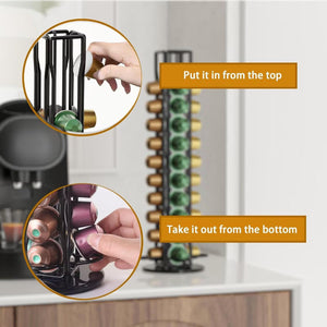 Coffee Pods Holder Storage Compatible With 40 Nespresso