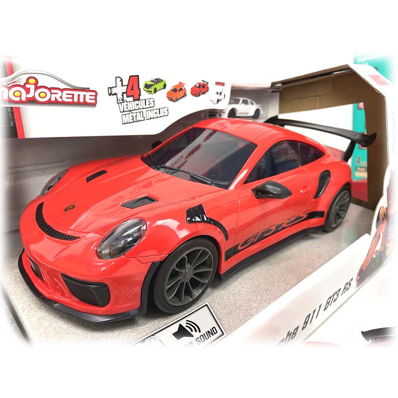 Majorette Porsche 911 Gt3 Rs Carry Case Playset Including 4X Diecast Model Cars