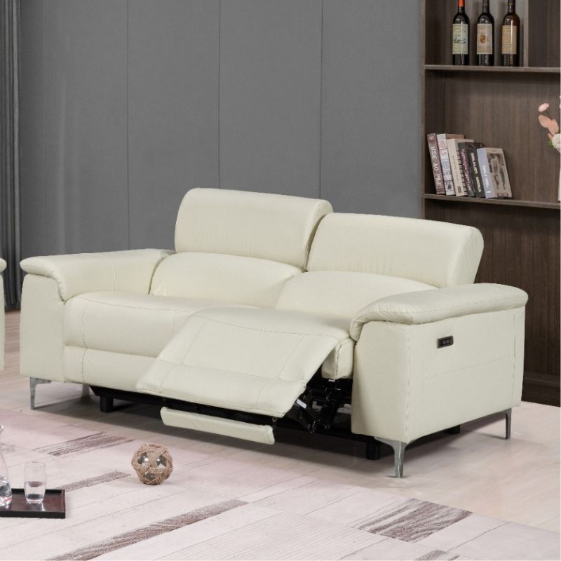 Luna Dual Electric Sofa With Adjustable Headrest 2 Seaters Set