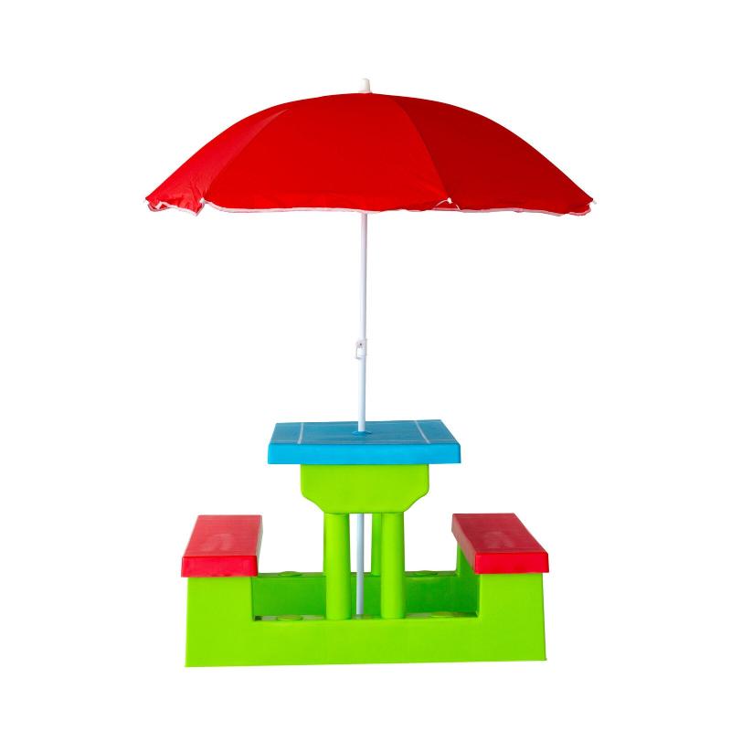 Hacienda Durable Kids Picnic Table Set With Umbrella