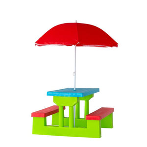 Hacienda Durable Kids Picnic Table Set With Umbrella