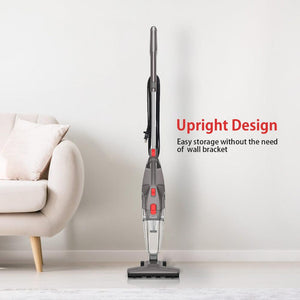 450W Lightweight Stick Vacuum Cleaner With Hepa Filter In Grey Bagless Design