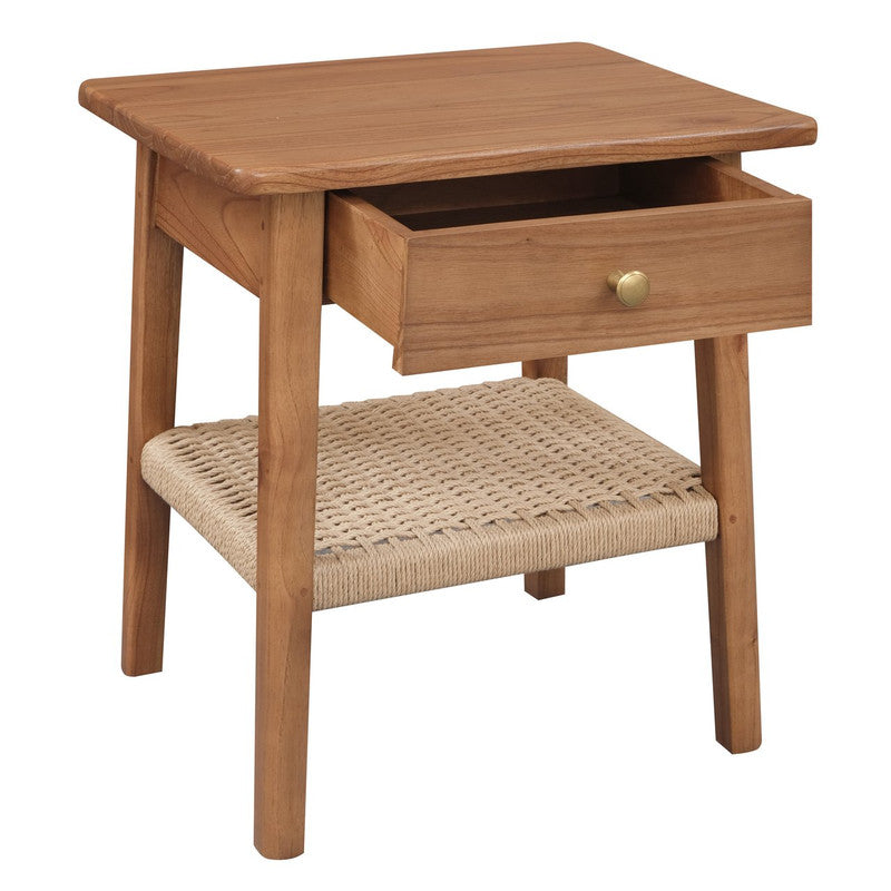 Kelly 1 Drawer Bedside Table (Almond)