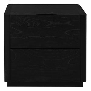 Gatsby 2 Drawer Bedside Table Black