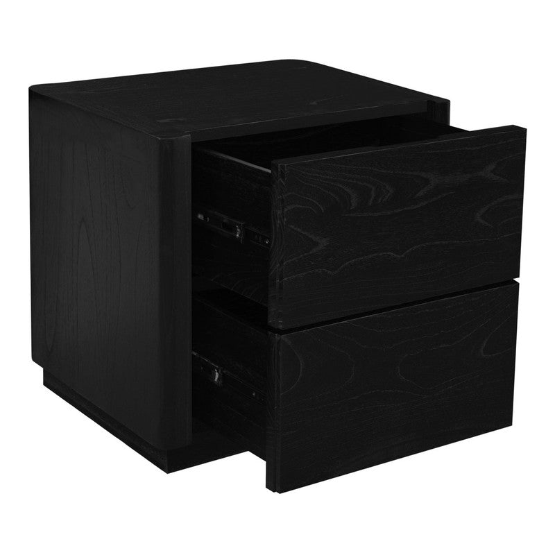 Gatsby 2 Drawer Bedside Table Black