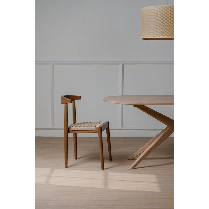 Arden Solid Oak Dining Chair With Loom (Almond)