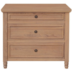 Beau 3 Drawer Solid White Cedar Turn Leg Dresser (Natural)