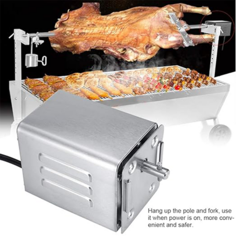 Electric Bbq Rotisserie Motor Spit Stainless Steel Campfire Au Plug