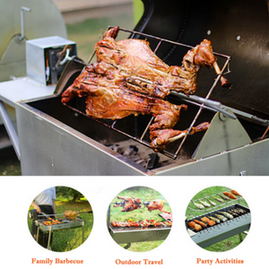 Electric Bbq Rotisserie Motor Spit Stainless Steel Campfire Au Plug