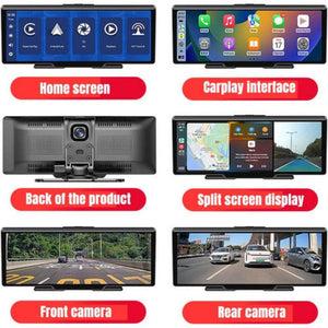 10.26" 4K Car Camera Carplay Android Gps Navigation Dashboard Video Recorder