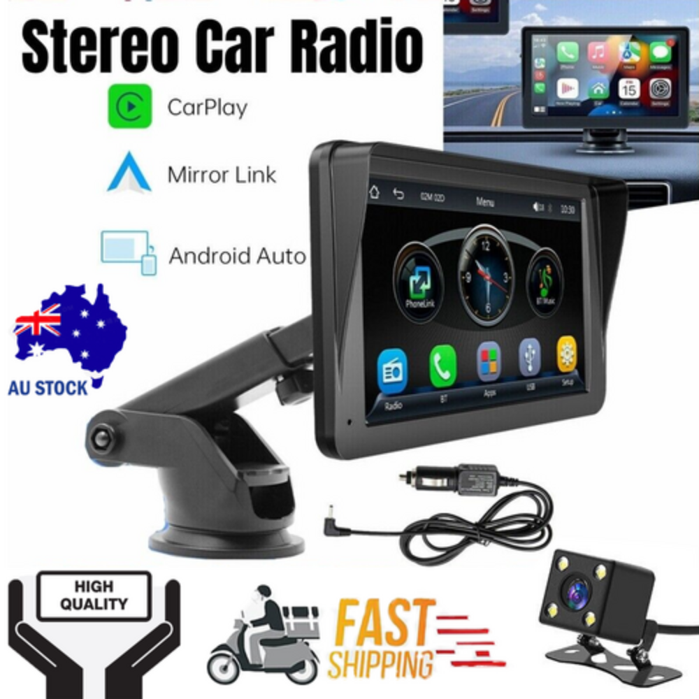 7Inch Portablewireless Apple Carplay Android Auto Touch Screen Radio Stereo