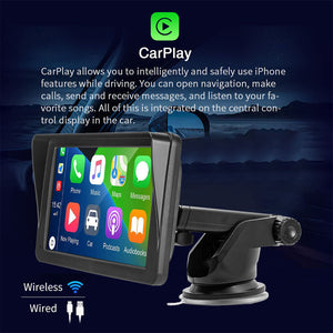 7Inch Portablewireless Apple Carplay Android Auto Touch Screen Radio Stereo