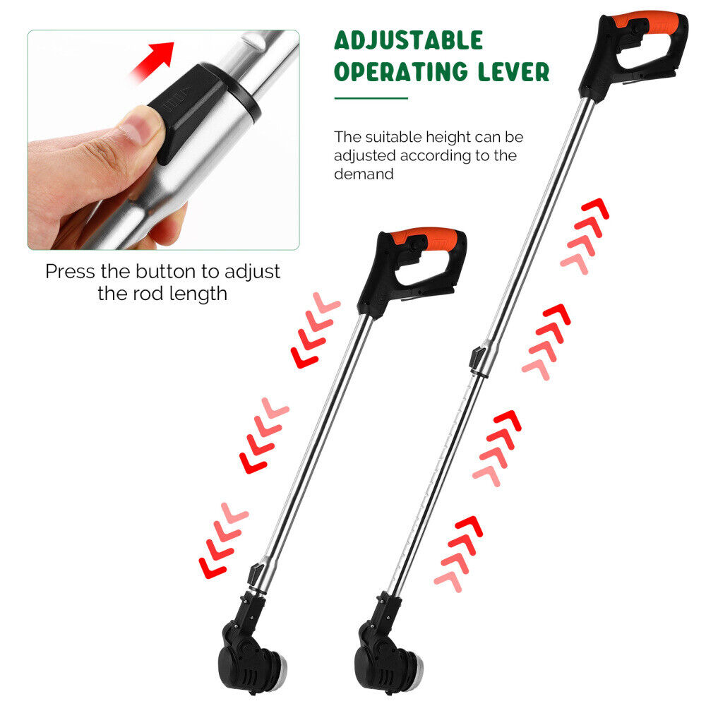 3In1 Cordless Grass Trimmer Lawn Brush Cutter Whipper Snipper With Battery