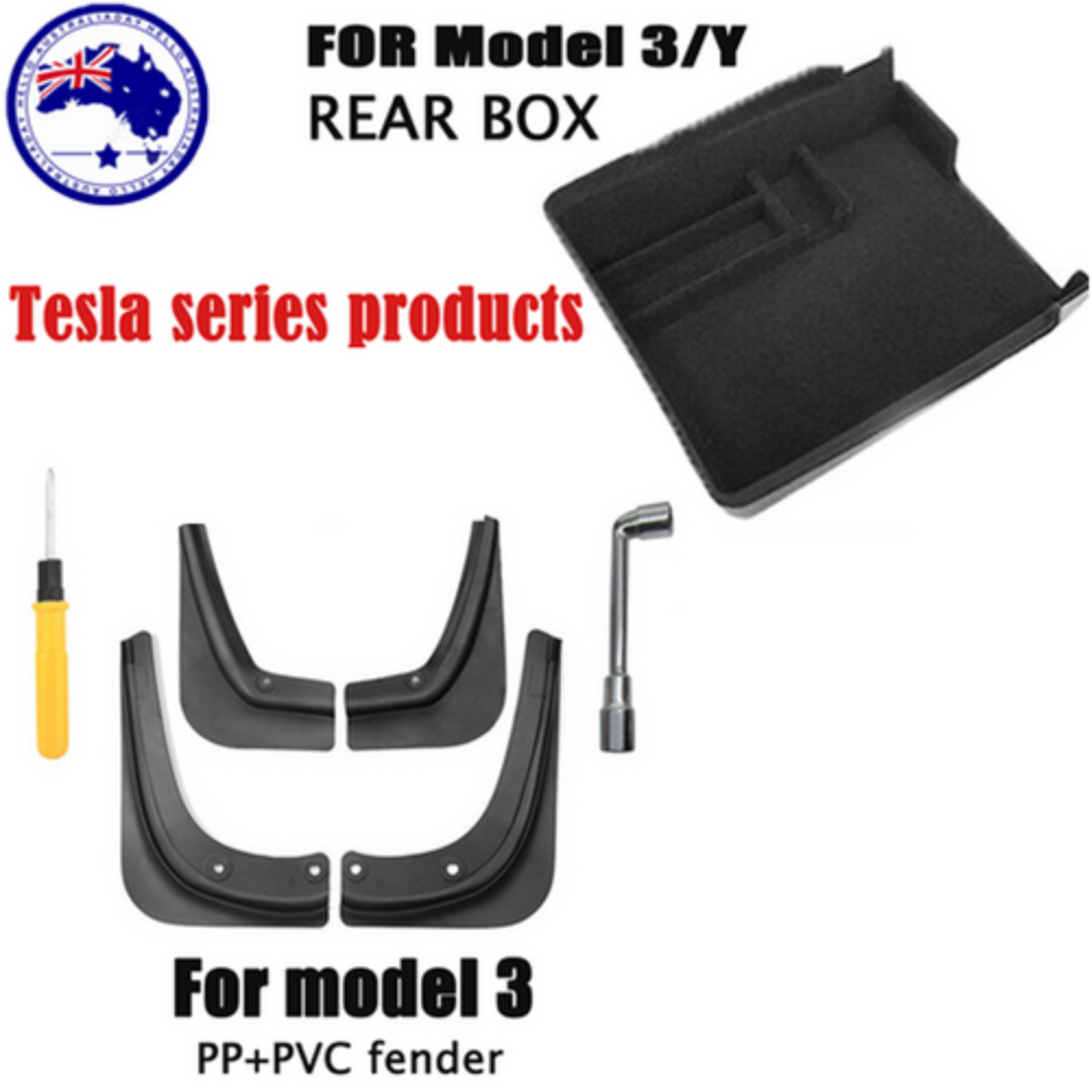 Tesla Model 3 Front And Rear Pp Pvc Fender 4 Fit 3/Y Central Control Storage Box