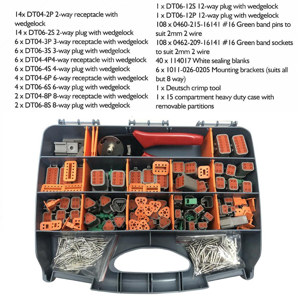550Pcs Deutsch Plug Tool Kit Dt Connector With Genuine Automotive Crimp