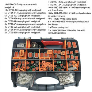 550Pcs Deutsch Plug Tool Kit Dt Connector With Genuine Automotive Crimp