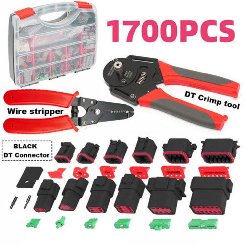 Black1700x Deutsch Dt Connector Kit Genuine Crimp Tool Auto Marine