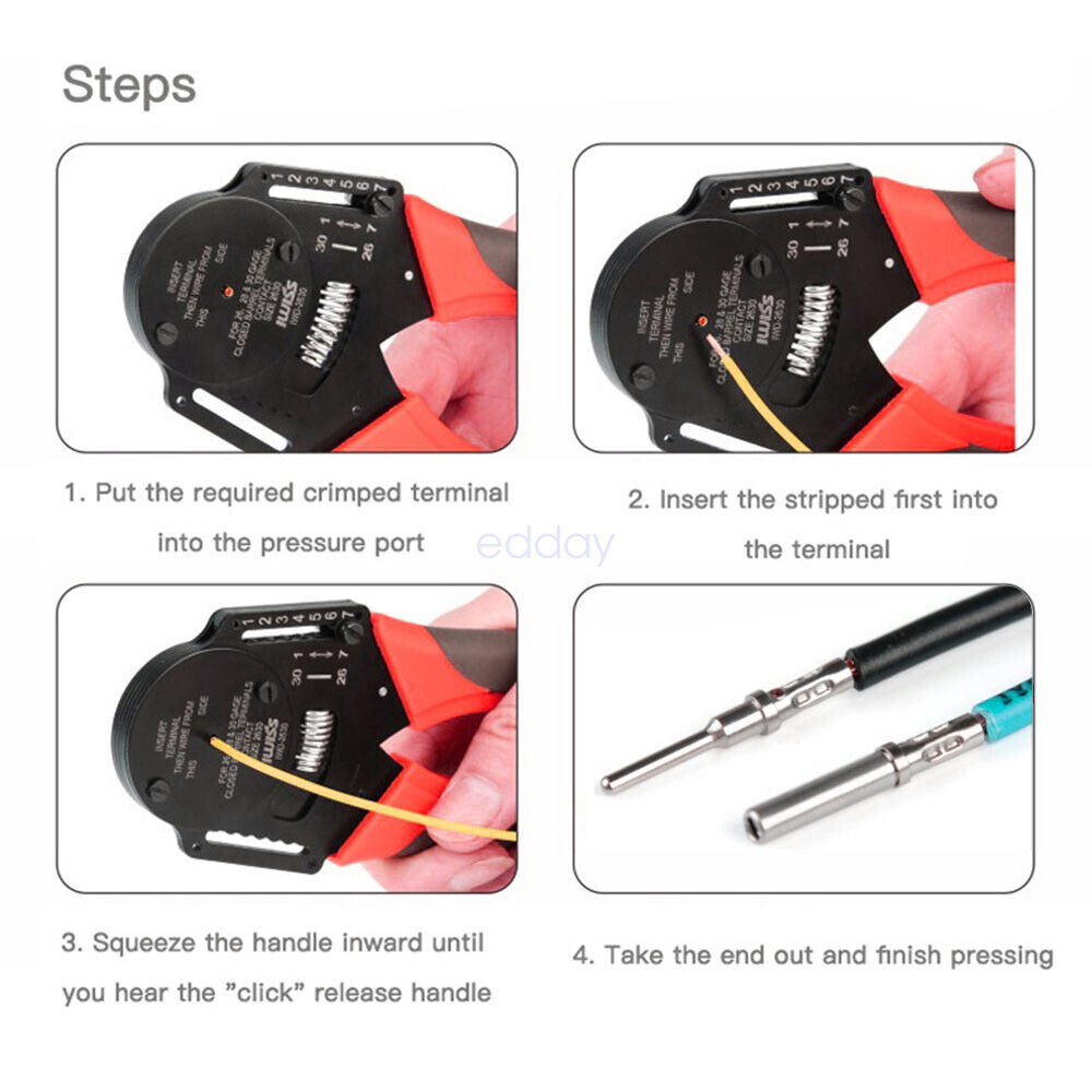 Black1700x Deutsch Dt Connector Kit Genuine Crimp Tool Auto Marine