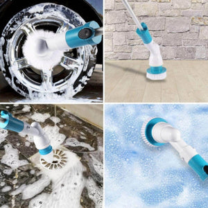 5Pcs Rechargeable Spin Scrubber Electric Turbo Cleaning Brush Cordless Kit