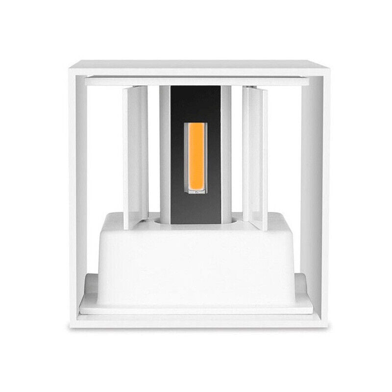 2Pcs 12W Led Wall Light Waterproof Up Down Lamp Cube Sconce Yard Indoor Outdoor