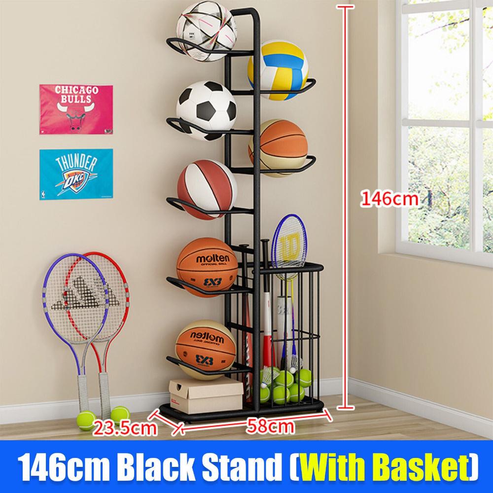 Basketball Soccer Storage Rack Sport Ball Organizer Holder Display Stand With