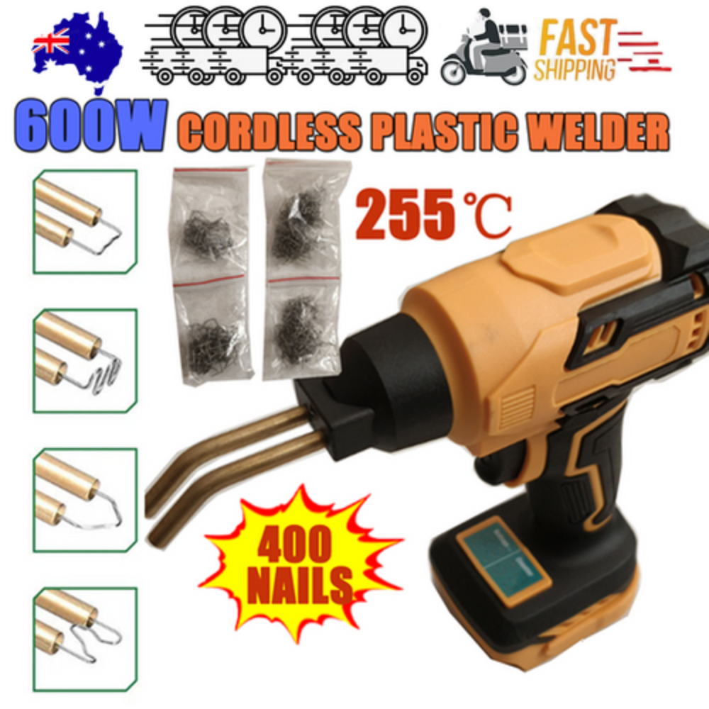 Cordless Plastic Welder Hot Stapler Bumper Repair Welding Machine +400 Staples