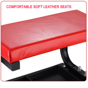 Padded Rolling Creeper Garage Mechanics Roller Seat Stool Chair With Tool Tray