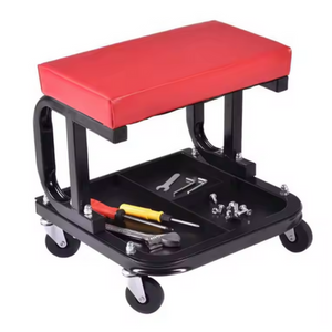 Padded Rolling Creeper Garage Mechanics Roller Seat Stool Chair With Tool Tray