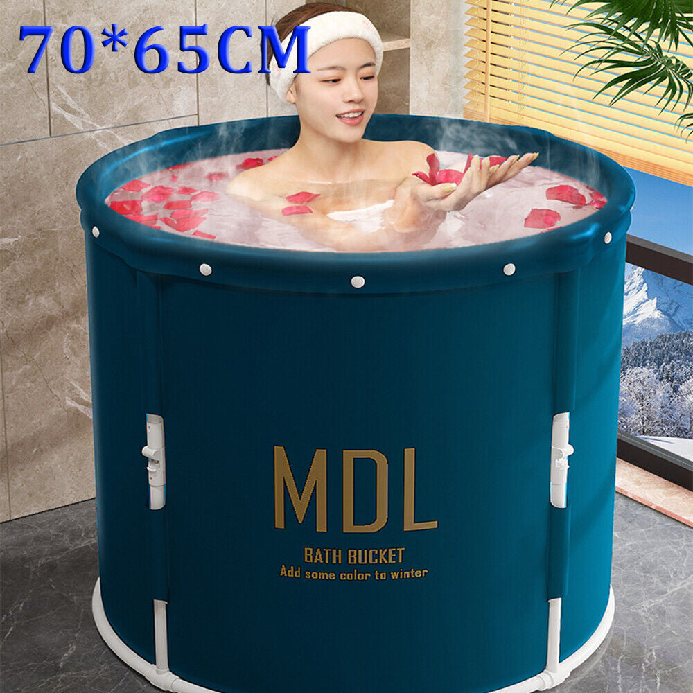 80*65Cm One Click Collapse Portable Foldable Bathtub Water Tube Spa Bucket