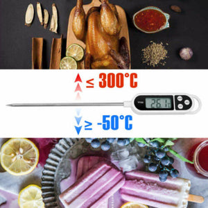 Digital Cooking Kitchen Thermometer Food Bbq Meat Water Temperature Probe Gauge