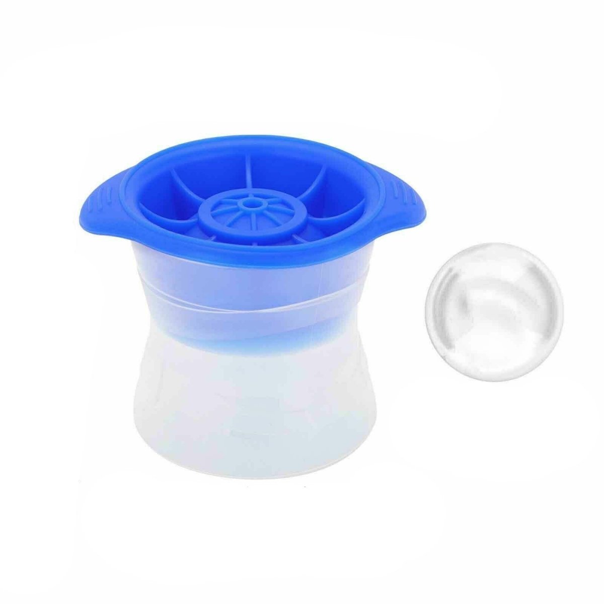 2Pcs Blue Silicone Ice Ball Mold Sphere Cube Maker Mould Jelly Whiskey Cocktail