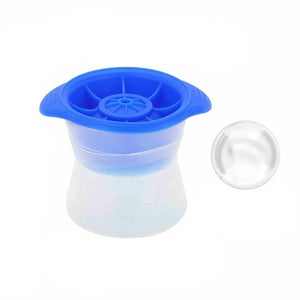 2Pcs Blue Silicone Ice Ball Mold Sphere Cube Maker Mould Jelly Whiskey Cocktail