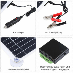 200W 12V Solar Panel Kit With Regulator Watt Mono Caravan Camping Charger