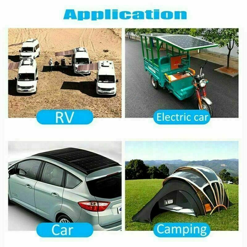 200W 12V Solar Panel Kit With Regulator Watt Mono Caravan Camping Charger