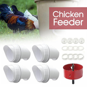 New Chicken Feeder Poultry Pro Diy Port Pvc Gravity Fed Au