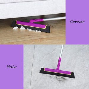 Purple Floor Squeegee Wiperbroom Tile Cleaning Household Extendable Handle