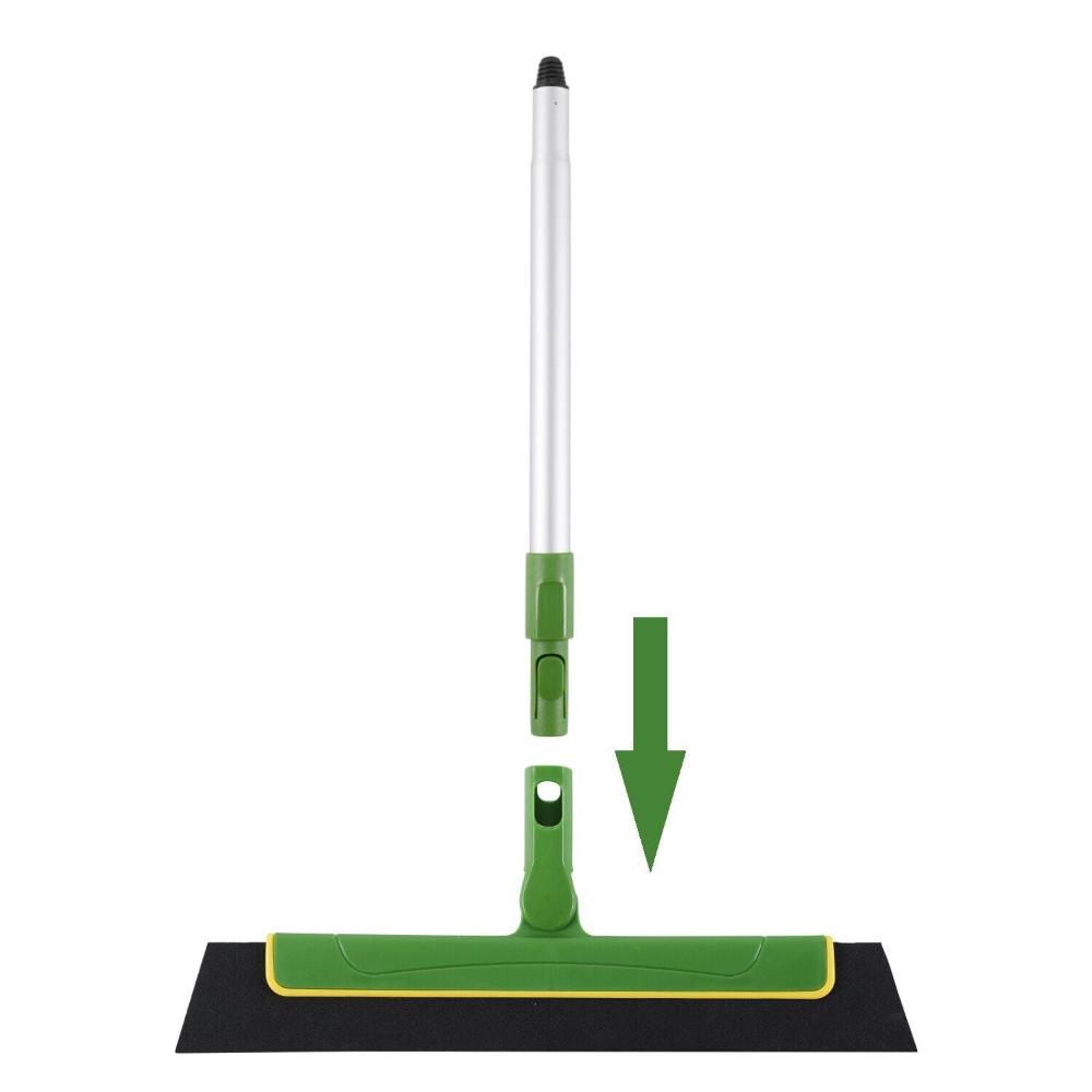 Green Floor Squeegee Wiperbroom Tile Cleaning Household Extendable Handle