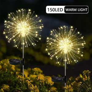 Warm White Fireworks 120 Led Fairy String Lights Starburst Solar Xmas Garden Night Lamp Hot New